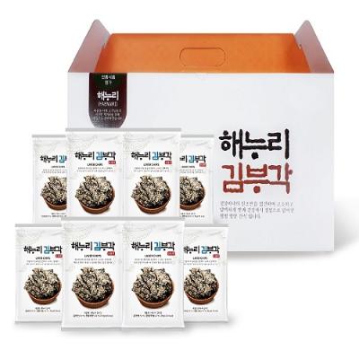 [남원김부각] 해누리 전통맛 찹쌀 김부각 70g*8봉 선물세트 / 캠핑,주전부리,영양간식,답례품