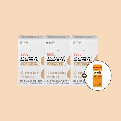 [종근당건강] 프로메가 알티지 오메가3 듀얼 3박스+락토핏 코어 30포(증정)