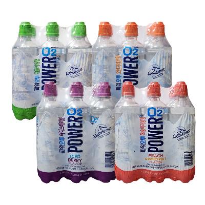 파워오투 애플키위/오렌지레몬/아이스베리/복숭아자몽 500ml(6개입)x2(총12개입)